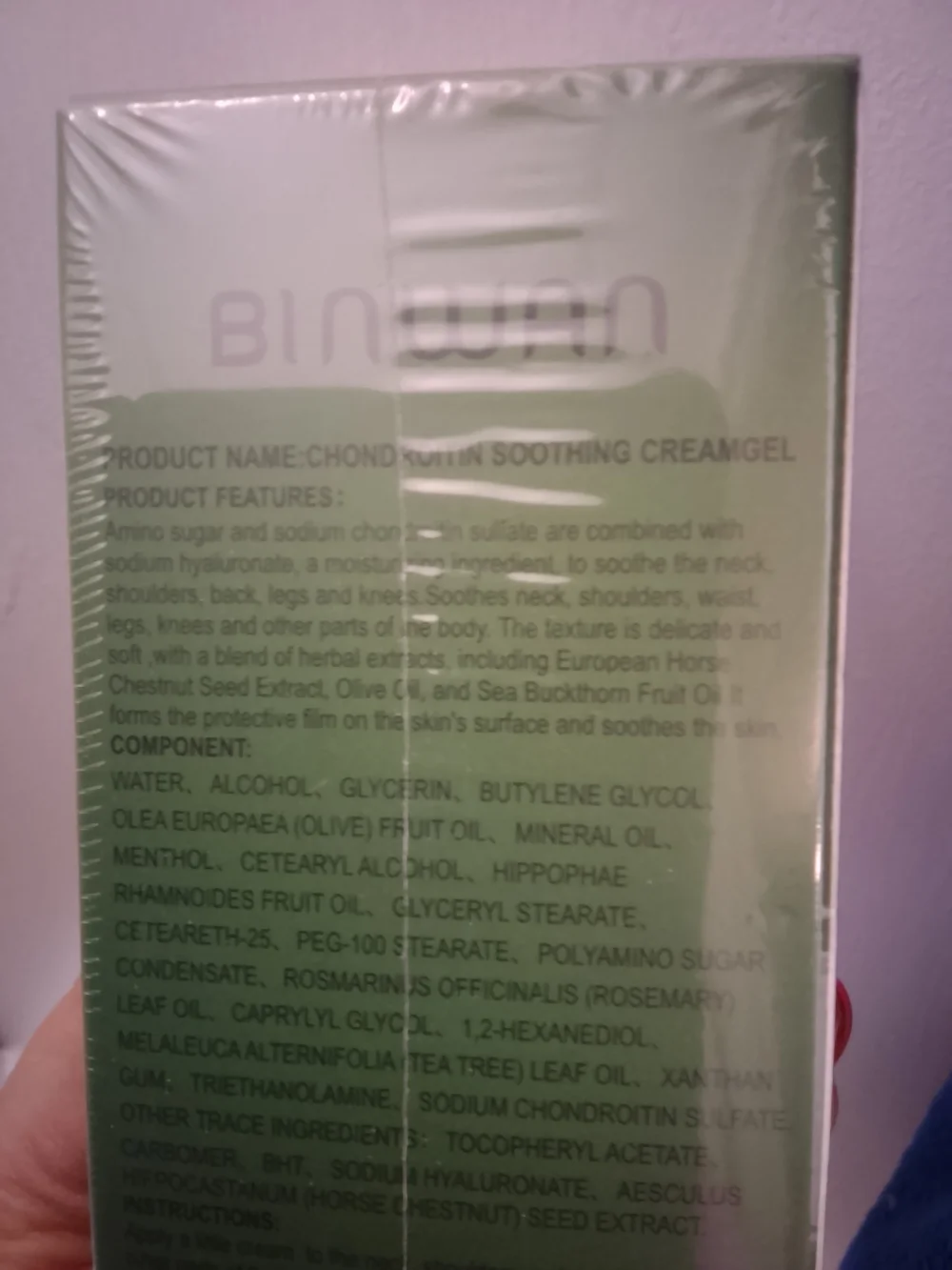Binwan Glucosamine Chondroitin Cream 3.5 Fl Oz.